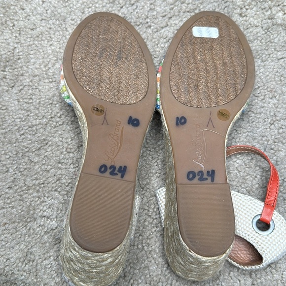 LUCKY BRAND SANDAL KYNDRA STYLE WEDGE Ankle Strap SANDAL 10 M - Picture 5 of 9